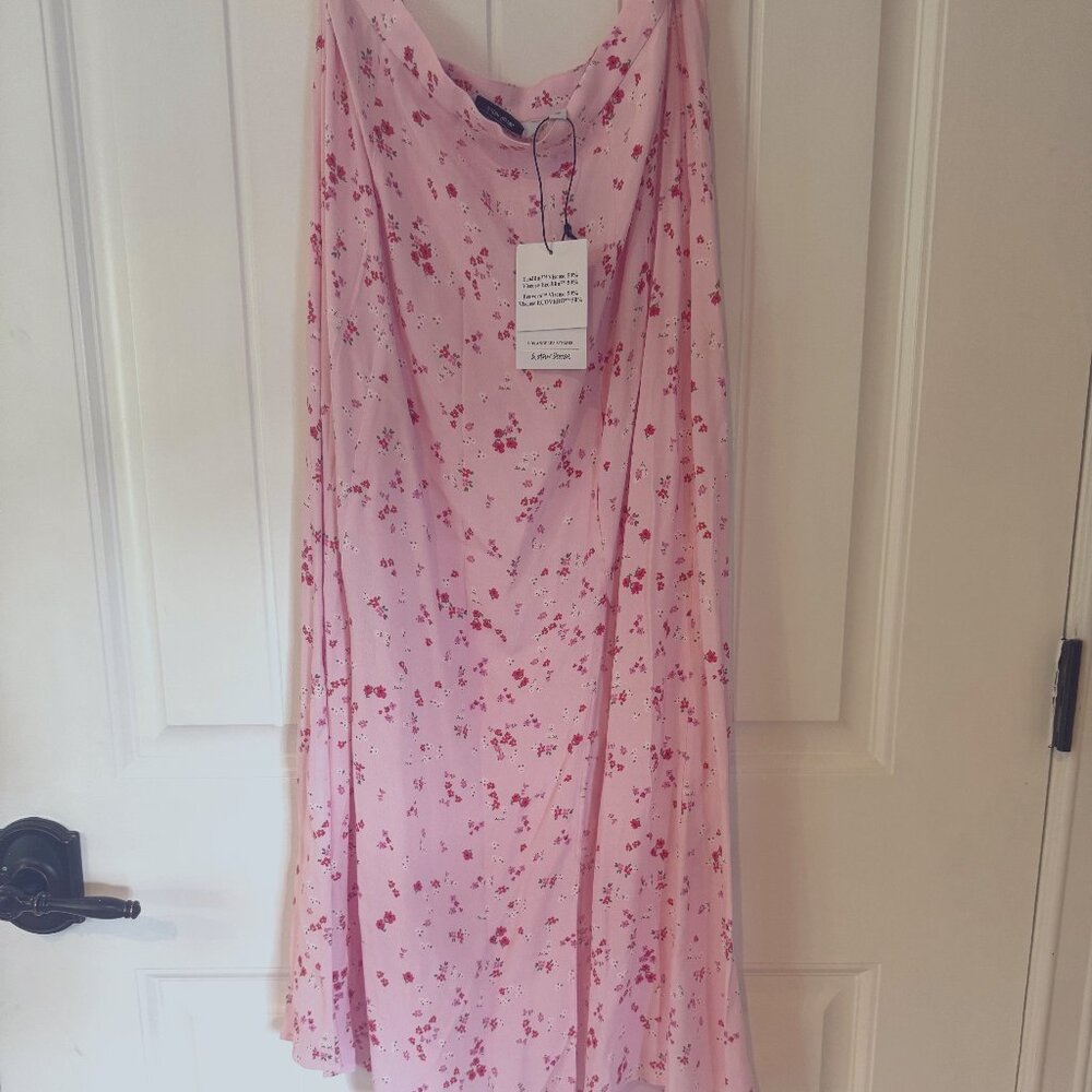 & Other Stories Pink Floral Midi Skirt NWT